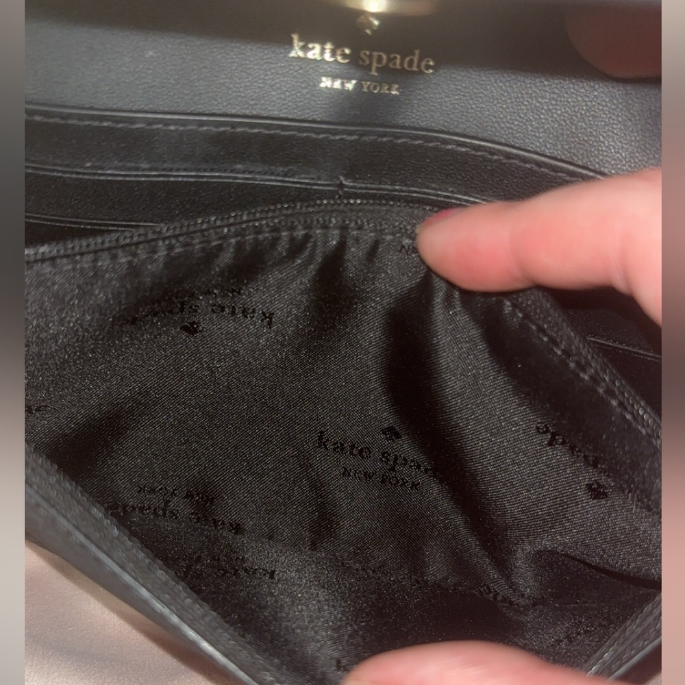 Kate spade black glitter wristlet clutch - Picture 4 of 4